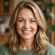 Eleni is smilling - 55 years old brown-haired ( Created by Gemini ) - 2026